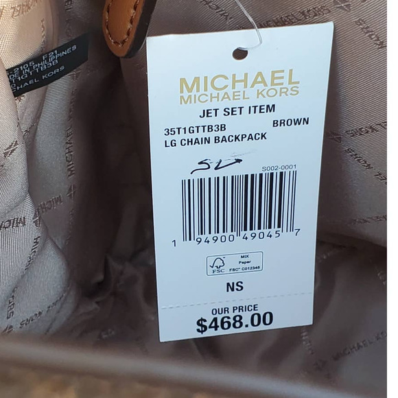 New 🎀 Michael Kors Backpack LG Chain & Wallet Set - Picture 8 of 14